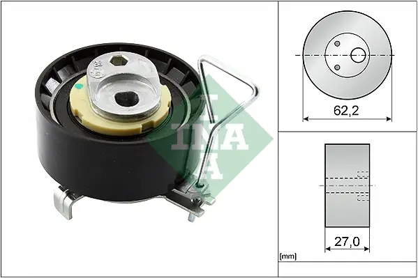 Ролик ГРМ Volvo S60/S90/V40/V60/V90 13- (натяжний) (62.2х27) 531 0928 10 INA 531-0928-10 (фото 1)