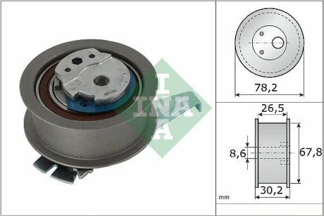 Ролик ГРМ VW Caddy V 2.0 TDi BMT 20-(натяжний) (67.8х30.2) 531 0962 10 INA 531-0962-10