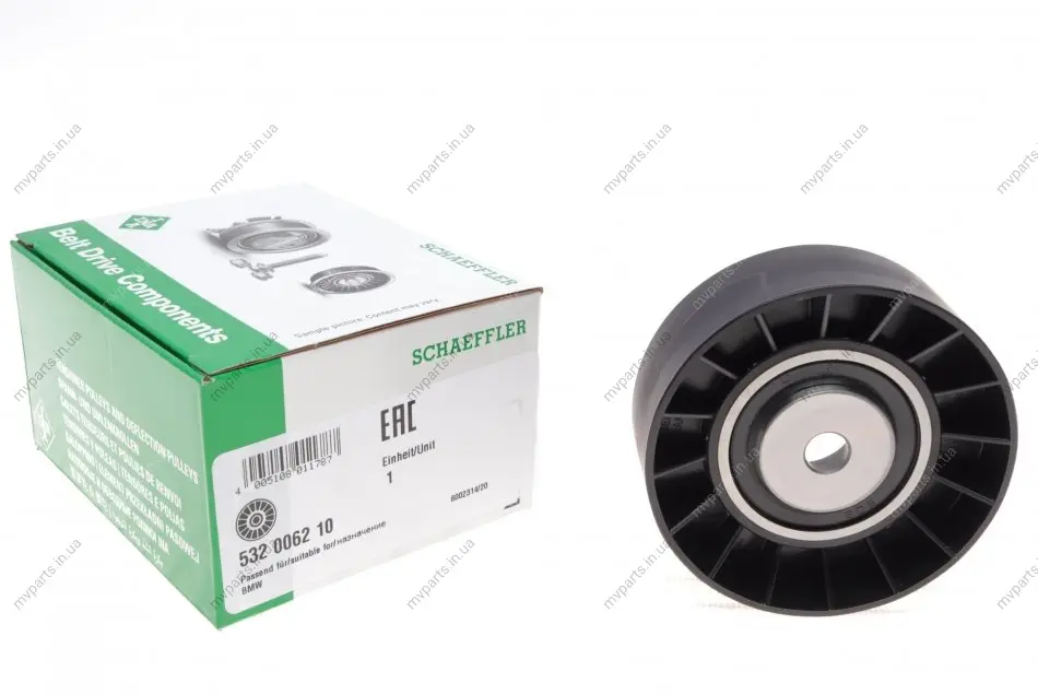 Ролик генератора BMW 5 (E34/E39)/7 (E32/E38)/8 (E31) 3.0/4.4 86-04 (паразитний) M60/M62 532 0062 10 INA 532-0062-10 (фото 1)