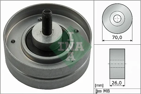 Ролик генератора Mini (R50/R53) 02-06 (паразитний) (70x26) 532 0524 10 INA 532-0524-10
