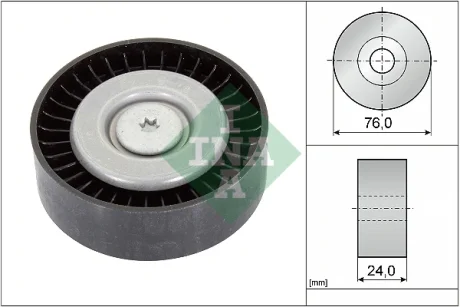 Ролик генератора Land Rover Freelander/Volvo S60/S80/V60/V70/XC60/XC90 06-18 (паразитний) (76х26) 532 0558 10 INA 532-0558-10