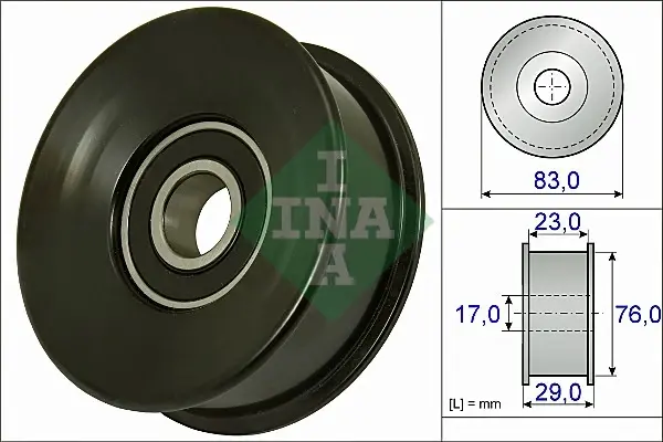 Ролик генератора Land Rover Discovery/Range Rover 4.2/4.4 02-12 (паразитний) (84х29) 532 0730 10 INA 532-0730-10 (фото 1)