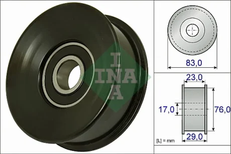 Ролик генератора Land Rover Discovery/Range Rover 4.2/4.4 02-12 (паразитний) (84х29) 532 0730 10 INA 532-0730-10