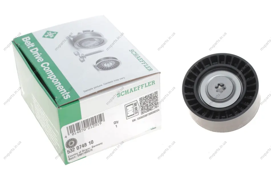 Ролик генератора BMW 2 (F22/F87)/3 (F30/F80) 14- (паразитний) (65x26), B47 D20 532 0748 10 INA 532-0748-10 (фото 1)