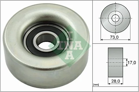 Ролик генератора Mazda 2/3 1,3-1,6 i 03-09 (паразитный) (73x28) 532 0783 10 INA 532-0783-10