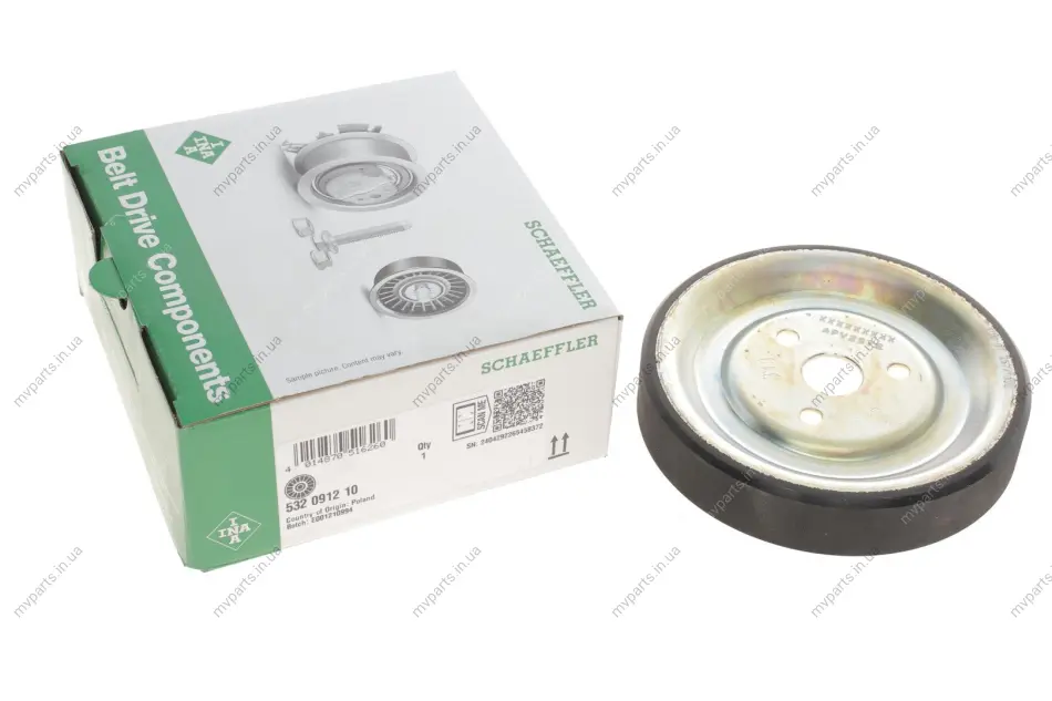 Шків помпи водяної Citroen Berlingo 1.6VTi 09- (BMW-PSA) 532 0912 10 INA 532-0912-10 (фото 1)