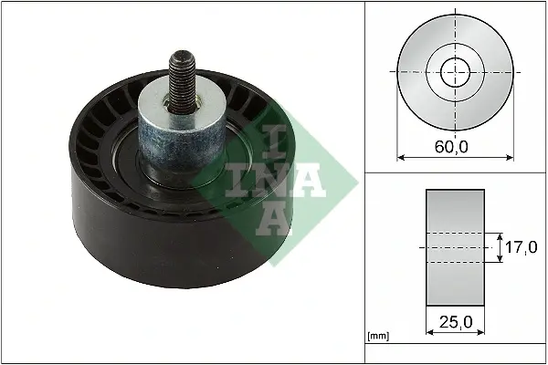 Ролик ГРМ Volvo S90/V60/V90/XC60/XC90 19- (натяжний) (60x25) 532 0997 10 INA 532-0997-10 (фото 1)