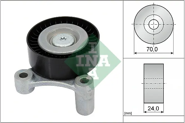 Ролик генератора Volvo S60/S90/V60/V90/XC60/XC90 13- (паразитний) (70х24) 532 1002 10 INA 532-1002-10 (фото 1)