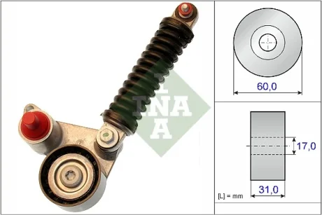 Натяжник ременя генератора Suzuki Grand Vitara 1.9D 05-15 533 0107 10 INA 533-0107-10