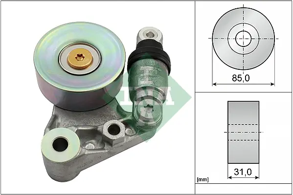 Натяжник ременя генератора Nissan Patrol/Terrano II(R20) 3.0DTi/Di 4WD 00- 534 0021 10 INA 534-0021-10 (фото 1)
