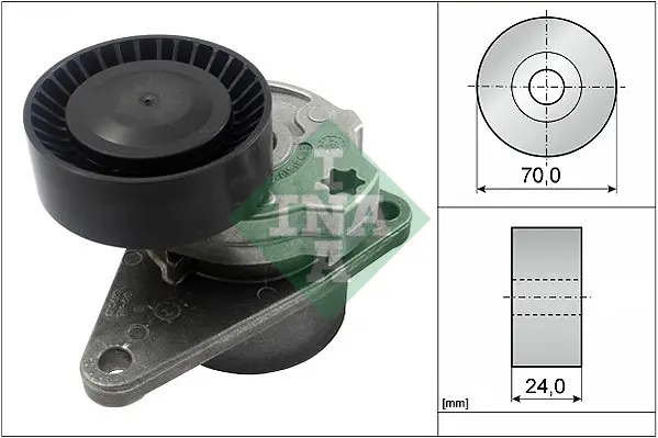 Натяжник ременя генератора Volvo C70/S40/S60/S70/S80/V40/V70 -07 534 0103 10 INA 534-0103-10 (фото 1)