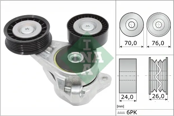 Натяжна планка поліклінового ременя FORD FOCUS II (DA, HCP, DP) 1.8 TDCi 07/04 - 09/13 (Вир-во) INA 534-0309-10 (фото 1)