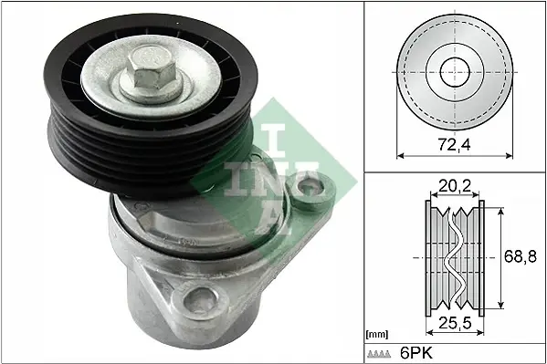 Натяжник ременя генератора Mazda 6 1.8-2.3 MPS 02-07 534 0326 10 INA 534-0326-10 (фото 1)