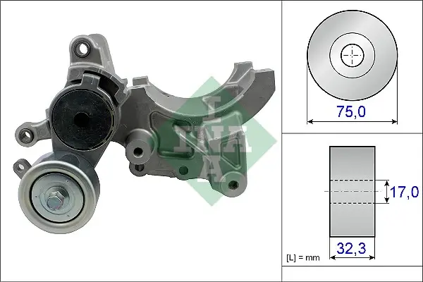Натяжник ременя генератора Toyota Land Cruiser 3.0D 00-02 534 0452 10 INA 534-0452-10 (фото 1)