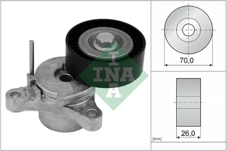 Натяжник ременя генератора Opel Insignia A/B/Zafira 2.0 CDTI 11- 534 0666 10 INA 534-0666-10