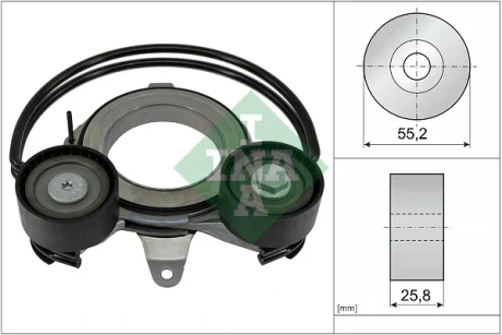Натяжник ременя генератора Audi A4/A6/Q5/Q7/Porsche Macan 2.0-3.0DH 15- 534 0910 10 INA 534-0910-10