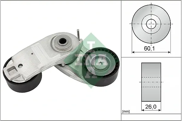 Натяжник ременя генератора Ford Focus 1.0 EcoBoost 20- 534 0937 10 INA 534-0937-10 (фото 1)