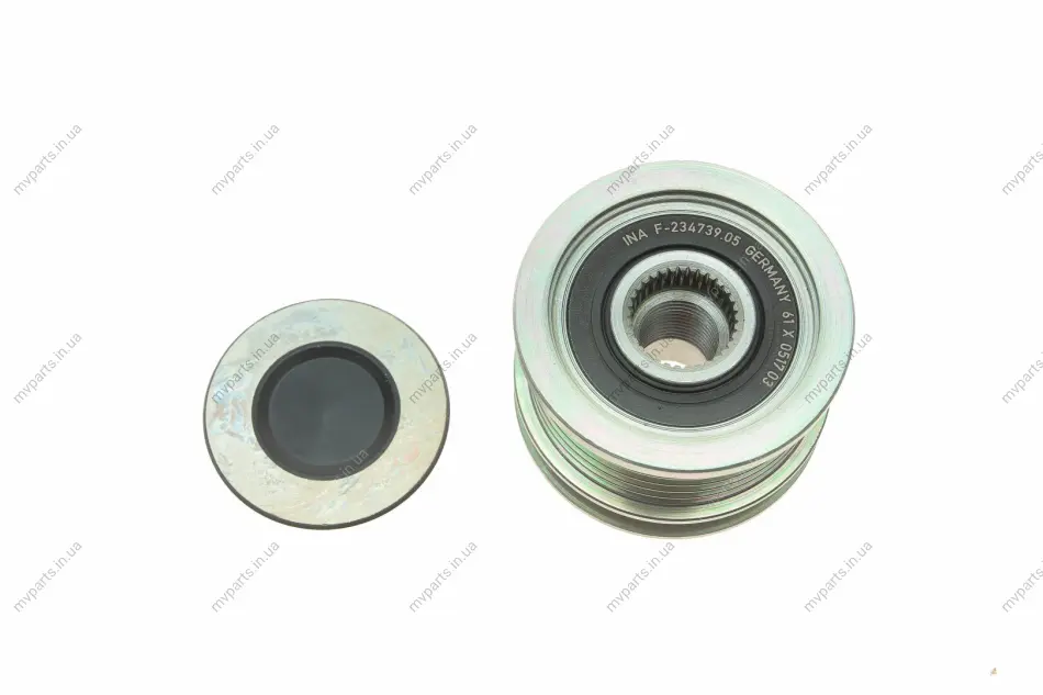 Шків генератора VW T5 1.9 TDI/2.0i/Caddy 1.9/2.0 TDI/Crafter 2.5 TDI 03-15 535 0036 10 INA 535-0036-10 (фото 1)