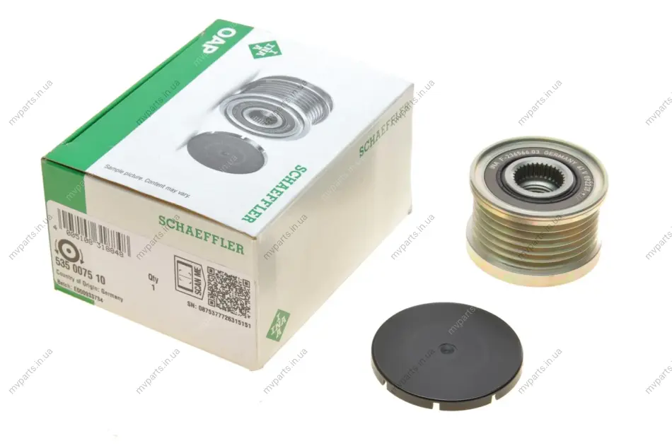 Шків генератора BMW 3 (E46/E90)/5 (E60)/X3 (E83) 01-11 N40/N45/N46 535 0075 10 INA 535-0075-10 (фото 1)