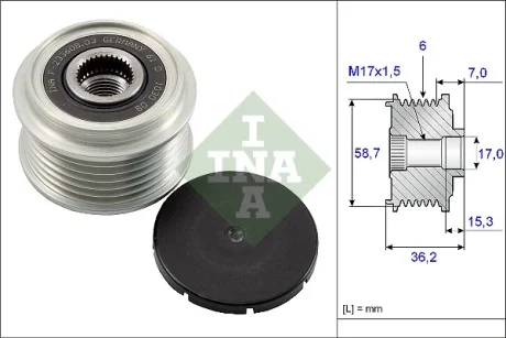 Механізм вільного ходу генератора FORD (вир-во Ina) INA 535-0098-10