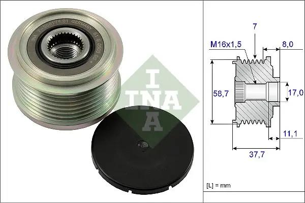 Механізм вільного ходу генератора FORD (вир-во) INA 535-0128-10 (фото 1)