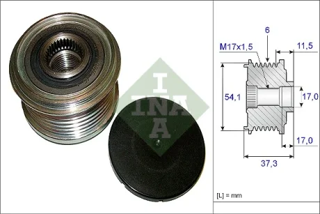 Шків генератора Peugeot Partner/Fiat Scudo/Citroen Berlingo 1.6-2.0HDI 05- 535 0149 10 INA 535-0149-10