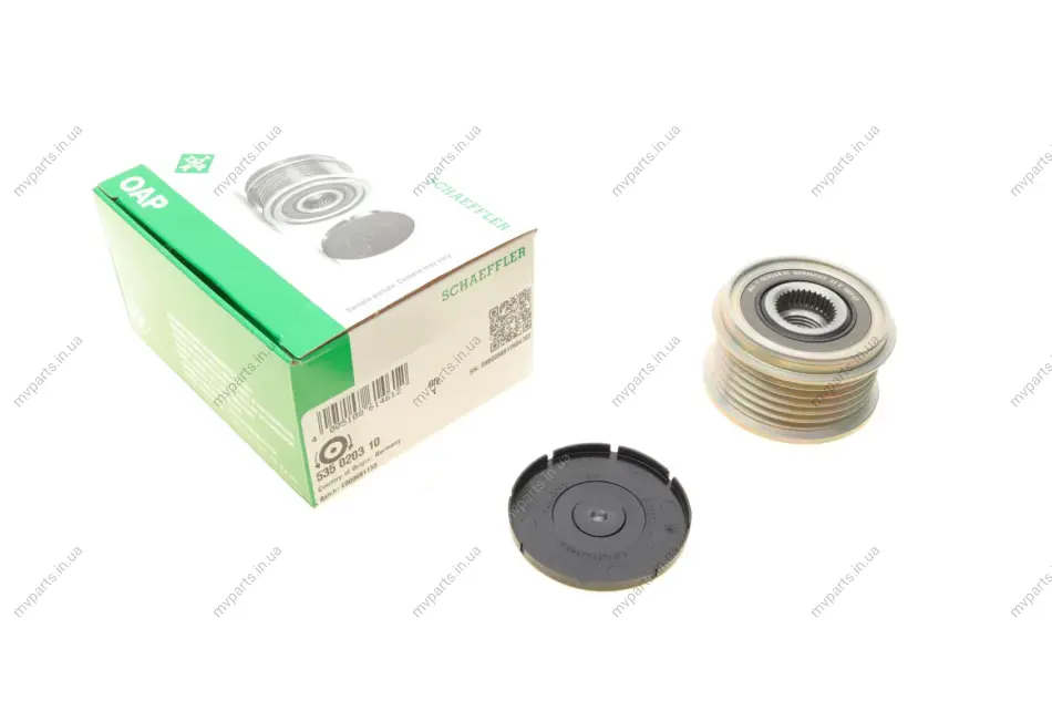 Шків генератора BMW 3 (E90/F30/F80)/ 5 (F10) 05-16, N47 D20A/D20C, 6PK 535 0203 10 INA 535-0203-10 (фото 1)