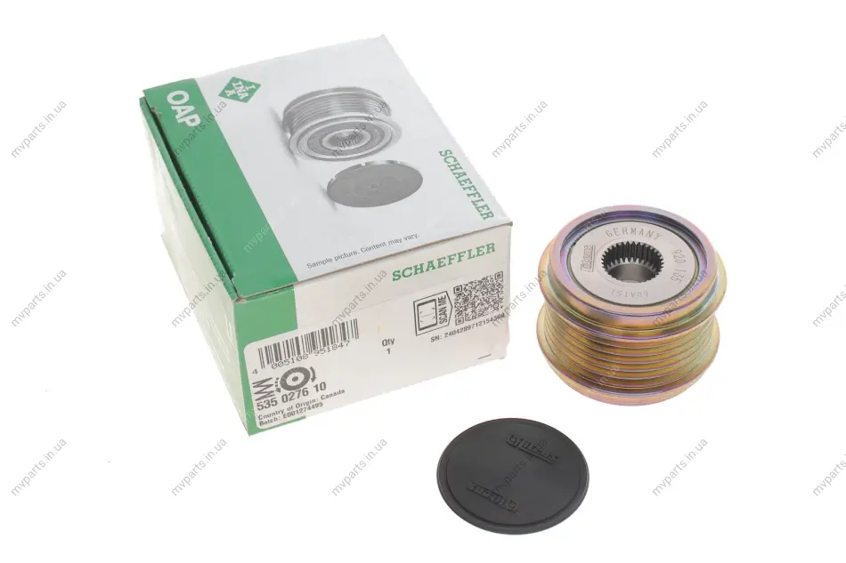 Шків генератора Audi A4/A5/Q5/Q7 1.8/2.0TFSI, 09-/Porsche Macan 2.0, 15- 535 0276 10 INA 535-0276-10 (фото 1)