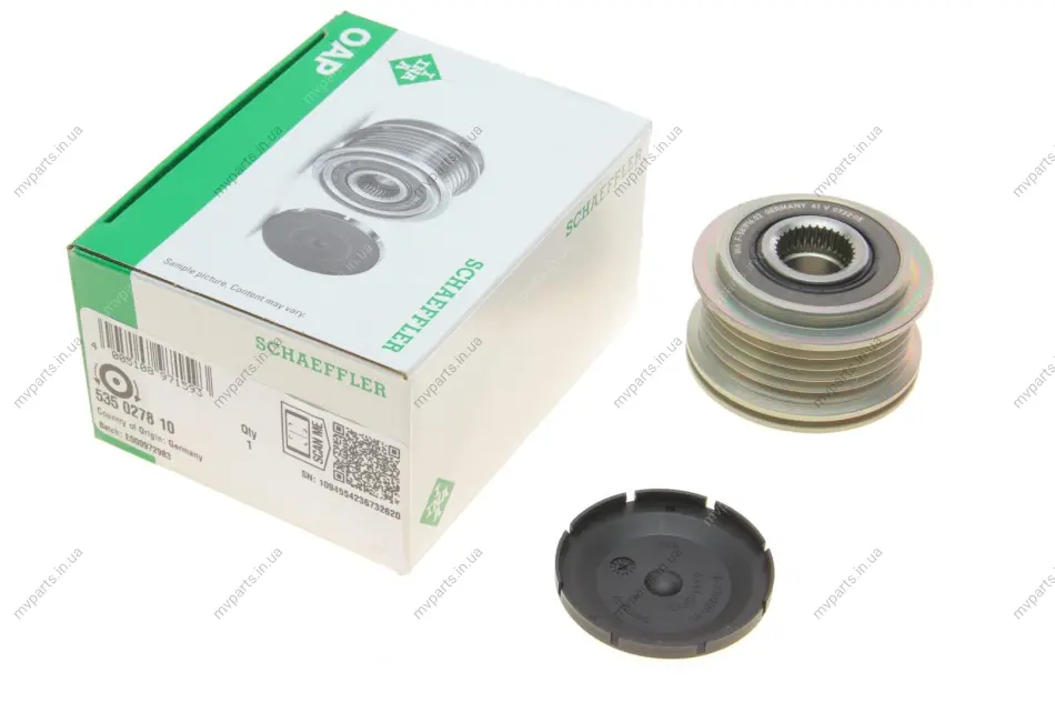 Шків генератора Fiat Panda/Punto/Tipo/Opel Corsa 14- 535 0278 10 INA 535-0278-10 (фото 1)