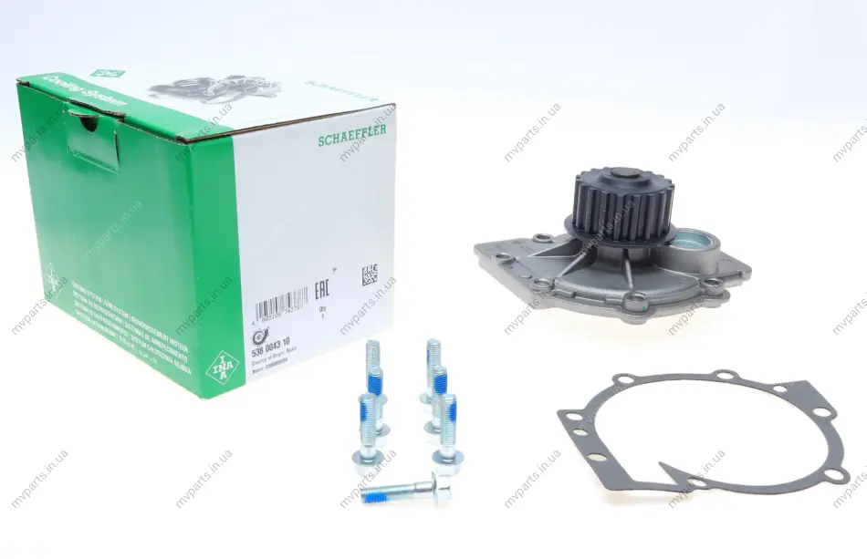 Помпа води Ford Focus/Kuga/Mondeo 2.5ST/RS 05-/Renault Laguna 2.0 16V 95- 538 0043 10 INA 538-0043-10 (фото 1)