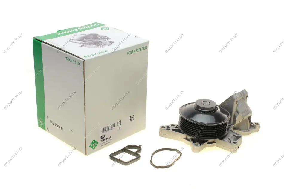 Помпа води BMW 5 (F10/F11)/7 (F01-04)/X5 (E70)/X6 (E71/E72) 2.0d-3.0d 09-, N57/M57 538 0185 10 INA 538-0185-10 (фото 1)