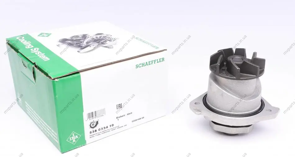 Помпа води VW T5/Touareg/Passat B6/B7 3.2FSI/V6, 3.6FSI/R36/V6 4motion 04-10 538 0334 10 INA 538-0334-10 (фото 1)