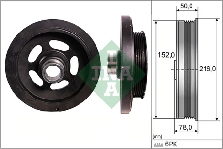 Шків колінвалу MB Sprinter 2.7CDI 00-06, OM 612.981 / OM 647.981 544 0111 10 INA 544-0111-10