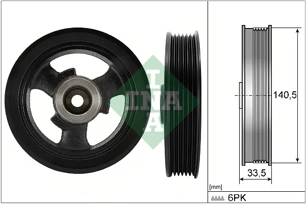 Шків колінвалу Mini Cooper 01-06 (6PK), W10 B16 A 544 0149 10 INA 544-0149-10 (фото 1)
