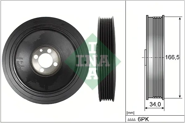 Шків колінвалу Opel Astra H/Vectra C/Zafira B 1.9CDTI 04- 544 0150 10 INA 544-0150-10 (фото 1)