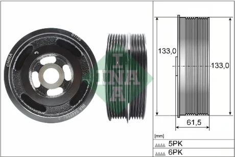 Шків ременя генератора (Вир-во) INA 544-0167-10