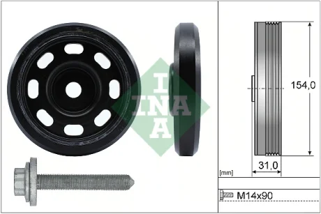 Шків колінвалу VW Golf VII/VIII/Multivan T7/Passat B8 1.4 GTE 14- 544 0170 20 INA 544-0170-20