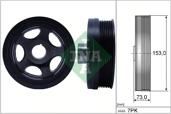 Шків колінвалу MB W211/W212/X164/X166/W221, 3.0CDI, OM642 544 0183 10 INA 544-0183-10 (фото 1)
