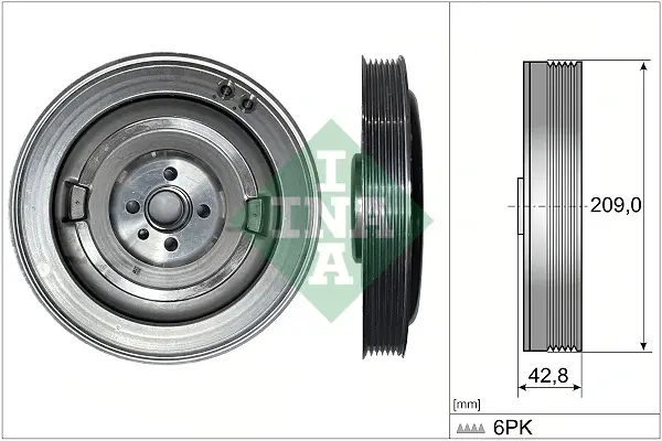 Шків колінвалу AUDI A4/A6 2,0TDI Mild Hybrid 18- 544 0514 10 INA 544-0514-10 (фото 1)