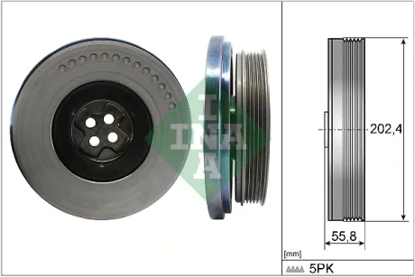 Шків колінвалу MB Sprinter (B907/B910), 2.0CDI, 20-, OM654.920 544 0603 10 INA 544-0603-10