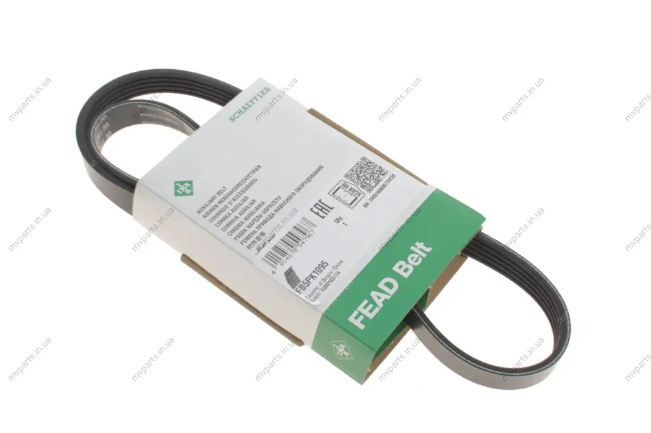Ремінь генератора Ford Mondeo/Volvo S80/V60/V70/XC70 2.5 07-17 FB 5PK1095 INA FB-5PK1095 (фото 1)