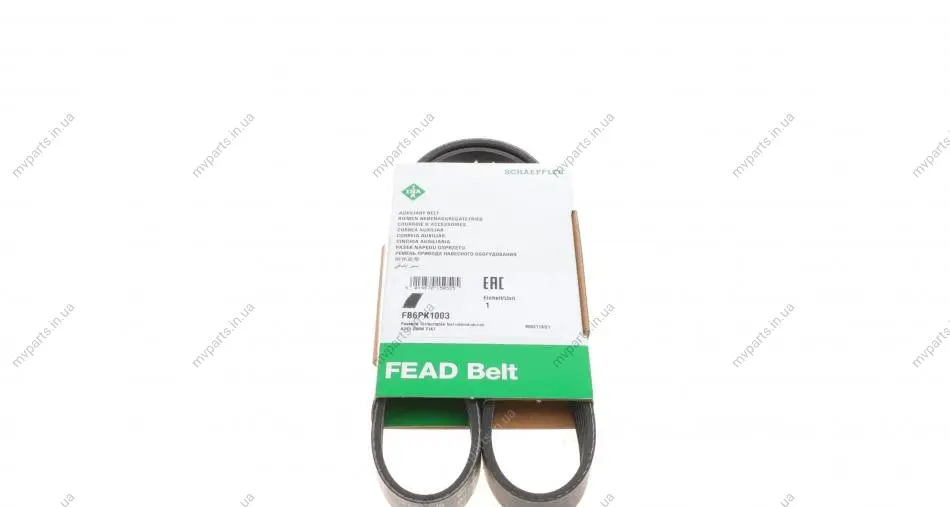 Ремінь генератора VW Golf 1.2/1.4 TSI 12-/Skoda Octavia 1.2-1.6 12- FB 6PK1003 INA FB-6PK1003 (фото 1)