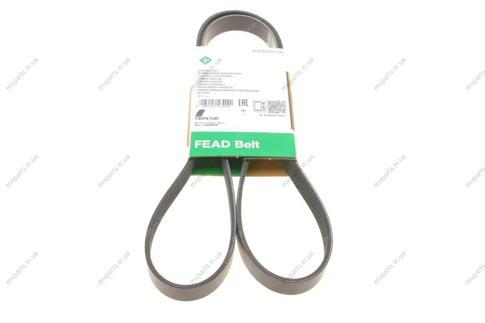Ремінь генератора поліклиновий VW Golf/BMW/Ford/Opel (6PK1540) FB 6PK1540 INA FB-6PK1540 (фото 1)