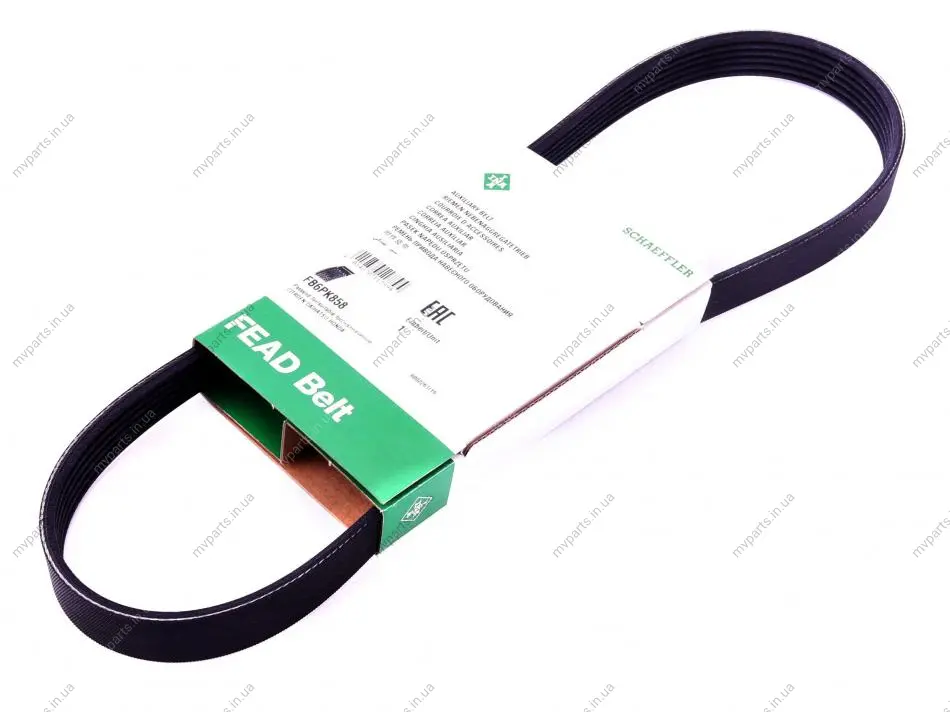 Ремінь генератора Renault Master 2.8D 98-01 (ALT) FB 6PK858 INA FB-6PK858 (фото 1)