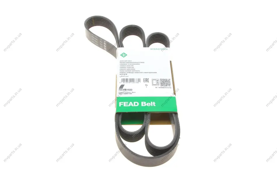 Ремінь генератора Toyota Camry/Avensis/RAV4 2.0/2.4 00-/Land Cruiser Prado 3.0D 00- FB 7PK1933 INA FB-7PK1933 (фото 1)