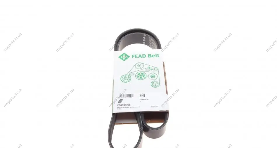 Ремінь генератора Mazda 3/5/6 2.0 DI/CD 02-10 (8PK1226) FB 8PK1226 INA FB-8PK1226 (фото 1)