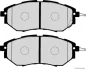 Колодки гальмівні дискові передні Subaru OUTBACK 09-; FORESTER 10-; TRIBECA (вир-во Jakoparts) JAKOPARTS J3607020 (фото 2)