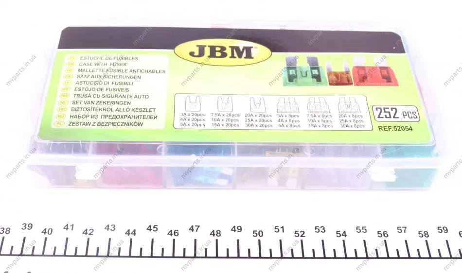 Комплект запобіжників (3A/4A/5A/7.5A/10A/20A/25A/30A) JBM 52054 (фото 1)