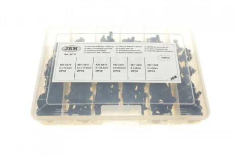 Набір кліпс пластикових (150шт) JBM 52711