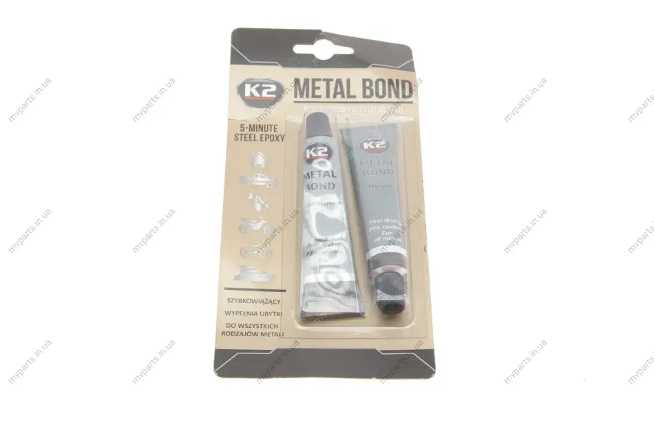 Клей двокомпонентний оксидний для металу Metal Bond (56g) K2 B116 (фото 1)